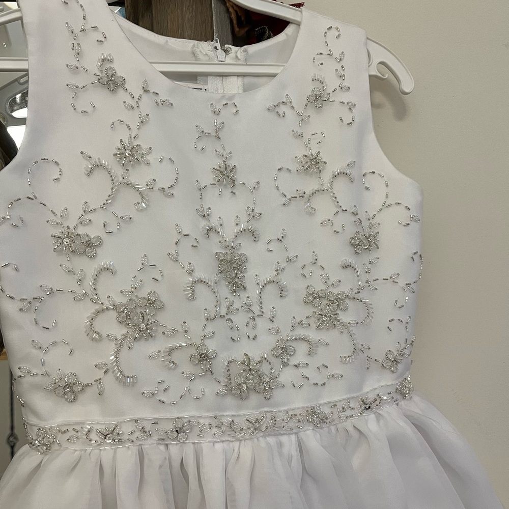 White organza beaded gown - Picture 2 of 2